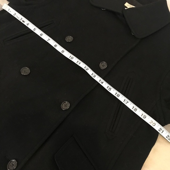 J. Crew black pea coat sz Medium - Picture 10 of 10